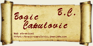 Bogić Capulović vizit kartica